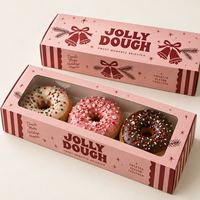 Boîtes d'emballage en carton kraft personnalisées avec logo, impression de qualité alimentaire, pour biscuits, gâteaux, pain, pâtisseries, beignets, macarons, cookies