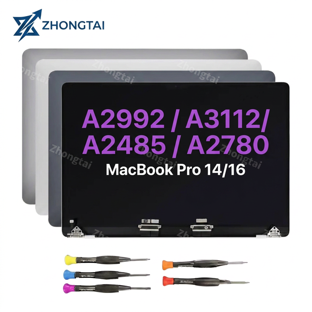 High Resolution IPS New Laptop Display Panel with Tools for MacBook Pro 14/16 Inch A2485/A2780/A2992/A3112 Repair Parts
