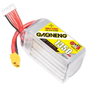 GNB GAONENG 1350mah 6S 22.2V 100C XT60 FPV מזלט RC LiPo סוללה