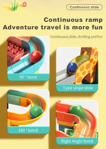 FEELO, 330 Uds., Tobogán eléctrico para cabaña <span class=keywords><strong>de</strong></span> jungla, laberinto <span class=keywords><strong>de</strong></span> ladrillos <span class=keywords><strong>de</strong></span> partículas grandes, bola para correr, embudo <span class=keywords><strong>de</strong></span> carreras, montaje <span class=keywords><strong>de</strong></span> pista, juegos <span class=keywords><strong>de</strong></span> bloques <span class=keywords><strong>de</strong></span> construcción - Product Image 5