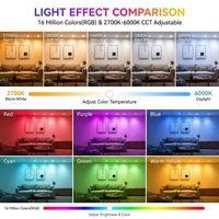 Lámpara Lineal Suspendida LED RGB Inteligente |   Lámpara Colgante de Aluminio Regulable con Control por Aplicación para Oficina en Casa Moderna