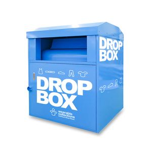 USA Street Steel Clothes Recycling Bin Manufacturer Low Price Outdoor <strong>Donation</strong> Bin Storage <strong>Bucket</strong> - Product Image 2