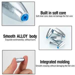 Plomb de pêche en alliage Artel G1, écologique, résistant à la corrosion, pour Texas Rig et Drop Shot, idéal pour la pêche en rivière, lac et océan - Product Image 4