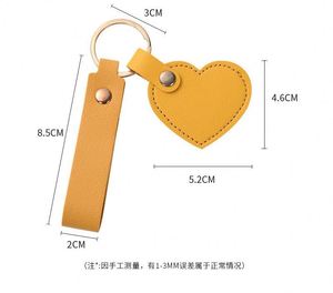 Promotion Porte-clés en cuir personnalisé élégant avec logo personnalisé en forme de cœur pour clés promotionnelles - Product Image 2
