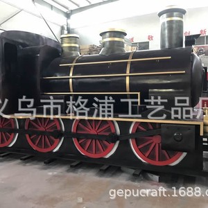 Modèle de locomotive à vapeur sur mesure 1:1 en métal, décoration extérieure pour centre commercial, parc, exposition - Product Image 2