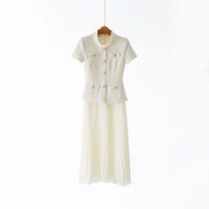 Robe jupe en tweed patchwork de style mille or, de haute qualité, nouvelle collection printemps 2026, S~P - Product Image 4