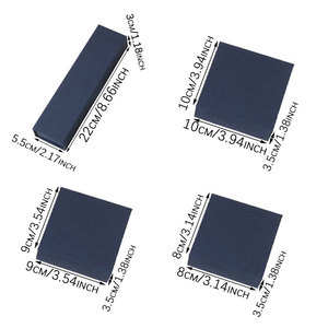 Boîtes d'emballage pour bijoux avec rembourrage en coton et couvercle, boîte de rangement en carton pour bijoux, étui de présentation pour colliers, bracelets, boucles d'oreilles, bagues - Product Image 3