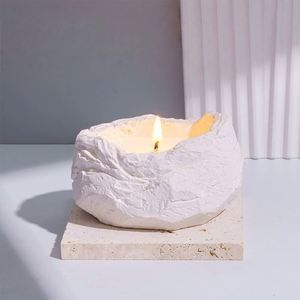 Bougie parfumée artisanale en forme de nid d'oiseau en pierre, bougie artistique minimaliste naturelle pour la décoration de la maison - Product Image 1