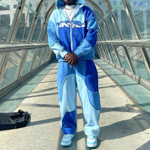 उच्च गुणवत्ता वाले पुरुषों के प्रशिक्षण खेल सूट ट्रैक सूट कस्टम पैंट पुरुषों के लिए दो टुकड़े सेट जॉगिंग ट्रैकसूट डिजाइन - Product Image 3