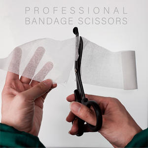 Juego de Tijeras <span class=keywords><strong>para</strong></span> Vendajes de Acero Inoxidable de Grado Industrial con Cuatro Orificios, Tijeras Médicas EMT con Borde Dentado y Afilado - Product Image 4