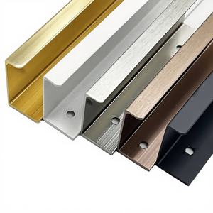 Modern Aluminium Alloy <strong>Gold</strong> Kitchen Cabinet <strong>Door</strong> Edge Profile Finger Handle for Apartment - Product Image 4
