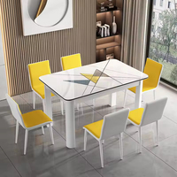 Ensemble de table et de chaises à manger en verre moderne pour la maison, la cuisine, le salon - Design durable et écologique