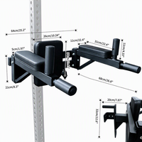 Appareil de musculation polyvalent pour soulevés de genoux, abdominaux, levées de jambes et barres parallèles, en métal robuste et durable, pour usage domestique et commercial