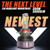 Ampoule de phare de voiture LED X6 360W à succès, 6000K 36000LM 9005/6 H1 H7 H11, faisceau bas et haut, ventilateur haute vitesse, Plug and Play