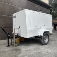 Compresseur d'air mobile diesel robuste RTTW 212 CFM 116 PSI, compresseur à vis remorquable pour le forage, l'exploitation minière et le sablage