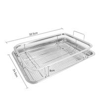Plateau à friandises en cuivre antiadhésif, plateau de cuisson en maille pour four, panier à chips croustillantes, outil de cuisson