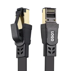 Customization OEM/ODM 10Gbps 600Mhz 0.2-30m Sftp Rj45 Cable Cat 8 Ethernet Cable Cat8 Flat Patch Cord Cat8 Network Cable