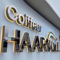 Letrero LED Personalizado 3D con Retroiluminación, de Acero Inoxidable Dorado o Plateado, con Halo, para Oficina Corporativa, Tienda de Lujo, Sala de Exhibición, Logotipo de Marca
