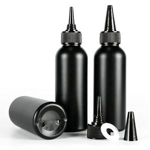 Black HDPE Plastic Squeeze Dropper <b>Bottles</b> Shampoo Conditioner Containers Liquid Packaging - Product Image 6