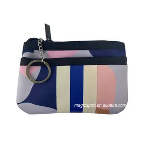 Top Grade Quality Printed Coin Purse Neoprene Women Fashion Handbags Wallet Tote Bag Shoulder Bag
