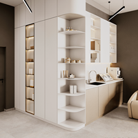 Desain Interior Salon Kuku Layanan Renovasi Toko Kecantikan Komersial Satu Atap yang Dapat Disesuaikan Dekorasi Salon Kuku Mewah Modern