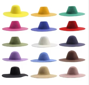 Sombreros Fedora <span class=keywords><strong>de</strong></span> Ala Extra Ancha OEM VW2562 para Mujer, Sombrero <span class=keywords><strong>de</strong></span> Fieltro <span class=keywords><strong>de</strong></span> Lana Colorido y Moderno con Cuerpo <span class=keywords><strong>de</strong></span> Sombrero Fedora con Pelaje - Product Image 3