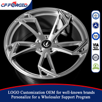 Jantes forgées sur mesure 5x112 Performance pour Audi RS7 Porsche Panamera Finition brossée Concave profond Jantes en alliage à 5 branches