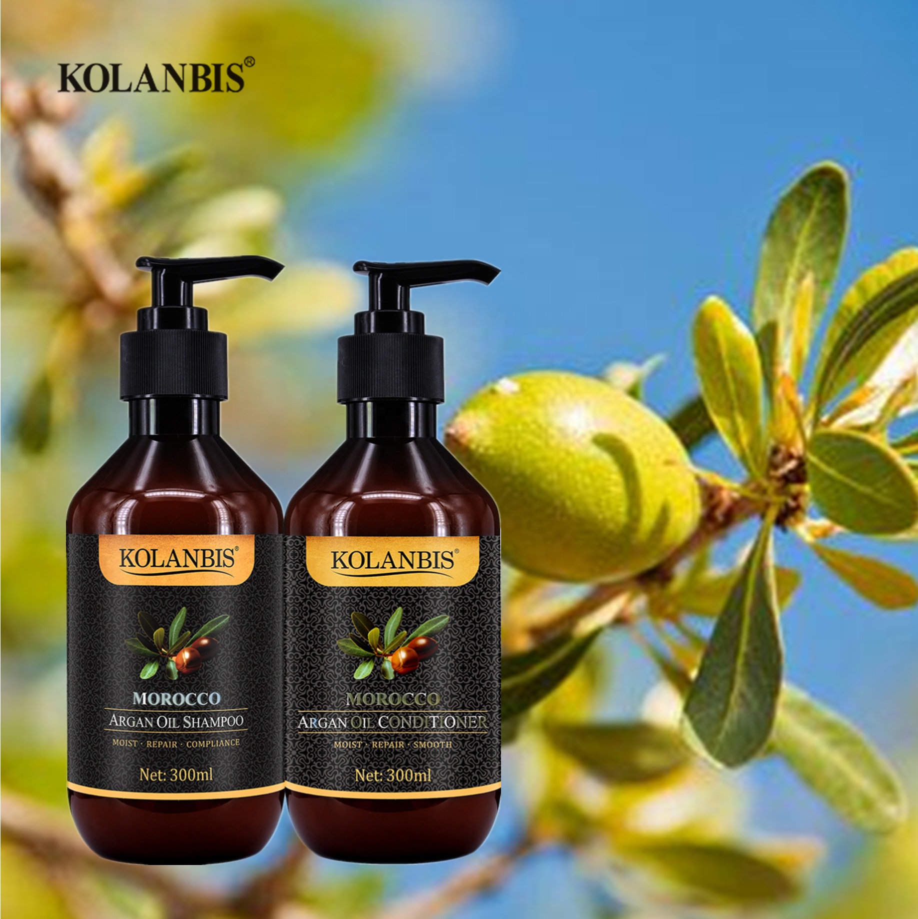 Шампунь с аргановым маслом и кондиционер для сухих волос, оптом