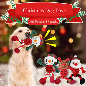 Wholesale Custom Pet <b>Dog</b> Toys Durable Hide Food <b>Ball</b> Christmas Plush Squeaky Santa Claus Snowman Elk Pet <b>Dog</b> Chew Toys for <b>Dogs</b> - Product Image 6