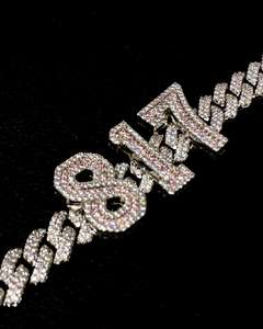 817ดีไซน์ที่มีความอยากทำจาก925แข็งสีเงินพร้อม VVS Moissanite กำไลข้อมือคิวบาสายโซ่สำหรับผู้ชายเครื่องประดับฮิปฮอป - Product Image 2