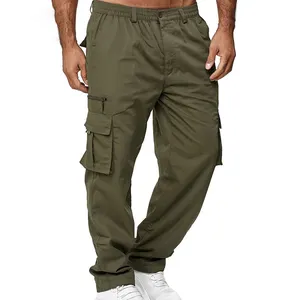 Wholesale custom High Quality Stack Stacked Mans Pant Black Grey Vintage Nylon Cargo Pants Trousers