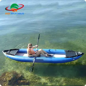 Doppio Gonfiabile IN PVC di Pesca Touring Canoa Kayak con Punto di Goccia