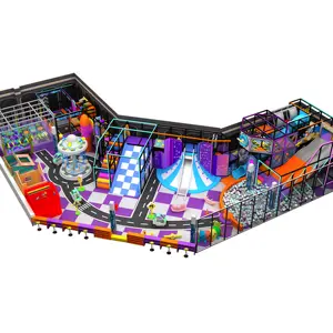 Commercial Space Theme Indoor Playground Equipment With Slide For Kids