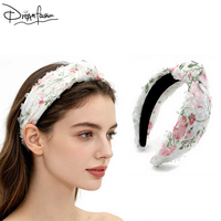 DREAM FASHION Bandeau pour fille à nœud papillon fleur blanche, durable, léger, élégant, fait main, haute qualité, multifonctionnel pour femme