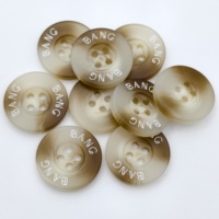 Vente directe fabricants – Boutons de costume en polyester imitation corne de tortue, motif écaille, ronds à dos plat, 20 mm, marron, couleurs mélangées