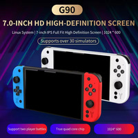 Console de jeu vidéo portable G90, écran HD 7 pouces, lecteur de jeux rétro classique avec manette de jeu, joystick, boîte pour cadeau de Noël