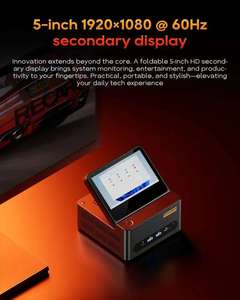 Aoostar G-FLIP Mini PC 5 inch màn hình AMD Ryzen ai 9 HX 370 Intel Ultra 7 155h máy tính chơi Game oculink 2xusb4 win11 wifi7 - Product Image 3