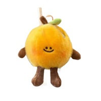Schattige groente- en fruittafelkameraden lange pluche speelgoedjes watermeloen ananas aardbei sleutelhanger voor poppen