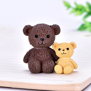 Cute Mini <b>Bear</b> Family Miniatures for Landscape Decorations Tiny Animal Oso Charm Desktop Ornaments Plastic Craft DIY Accessories - Product Image 3