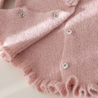 Ensemble de vêtements en coton pour filles de 3 à 8 ans, pull en tricot doux, pantalon décontracté, ensemble deux pièces