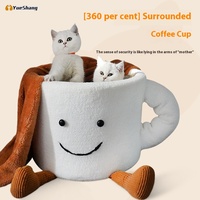 2025 nouvelle tasse à café amusante tasse de dessin animé créatif de grande valeur lit chaud pour animaux de compagnie lit de chat