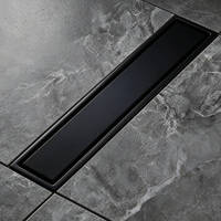 Acier inoxydable brossé Gunmetal Gris Carré Grande Capacité Anti Odeur Anti Insecte Douche Drain de Sol