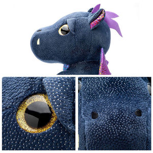 Pabrik grosir 25cm Anime lucu Naga & dinosaurus terbang boneka mewah dengan sayap PP kapas mengisi Super lembut mewah - Product Image 6