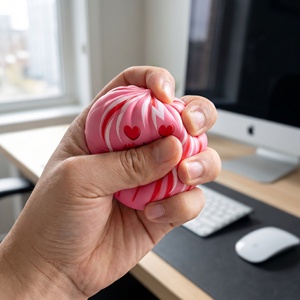 Juguete antiestrés de EVA con forma de dumpling y cara sonriente, colores arcoíris, nuevo y lindo, para niños de 5 a 7 años, caja sorpresa - Product Image 3