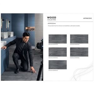 Belly Wood Brown 600x1200mm Glazed Porcelain Wood Effect Floor And <b>Wall</b> Slab Tiles - Product Image 5