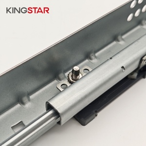 Glissière de <span class=keywords><strong>tiroir</strong></span> dissimulée KINGSTAR à deux sections avec goupille de verrouillage, à deux volets pour tiroirs de <span class=keywords><strong>cuisine</strong></span> et de chambre, ouverture par pression, design dissimulé - Product Image 4