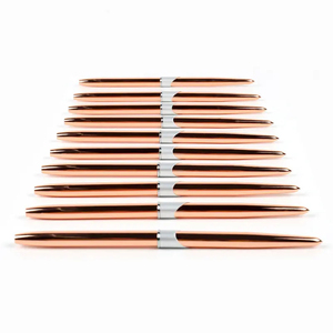 Ensemble de pinceaux à ongles en acrylique avec manche en métal rose doré personnalisé, poils 100% pur Kolinsky, pour la sculpture de poudre, la manucure en salon et le nail art - Product Image 3