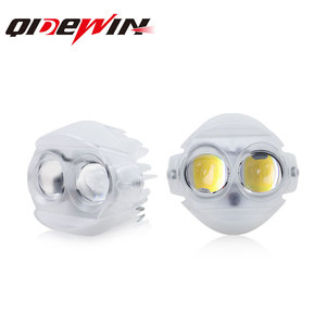 Qideguan Waterbird Motorcycle <b>Spotlight</b> 12V Dual Lens LED High Low Beam Integrated Plastic Version IP67 Waterproof - Product Image 1