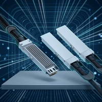 Câble DAC multi-longueurs conforme RoHS 800G à 2x400G OSFP112 avec gaine extérieure PVC/LSZH Garantie 3 ans