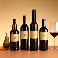 Bouteilles en verre rouge, violet, bleu, ambre, vert, avec bouchon pour vin, whisky, rhum, vodka, alcool, jus, impression personnalisée